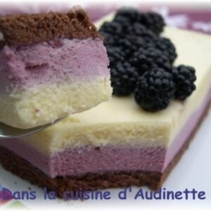Bavarois mûres et chocolat blanc