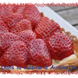 Tarte aux fraises vanillée