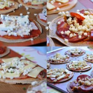 Galettes de sarrasin comme des mini pizzas