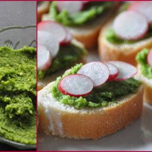 Pesto de fanes de radis pour jolie tartine de rondelles de radis :-)